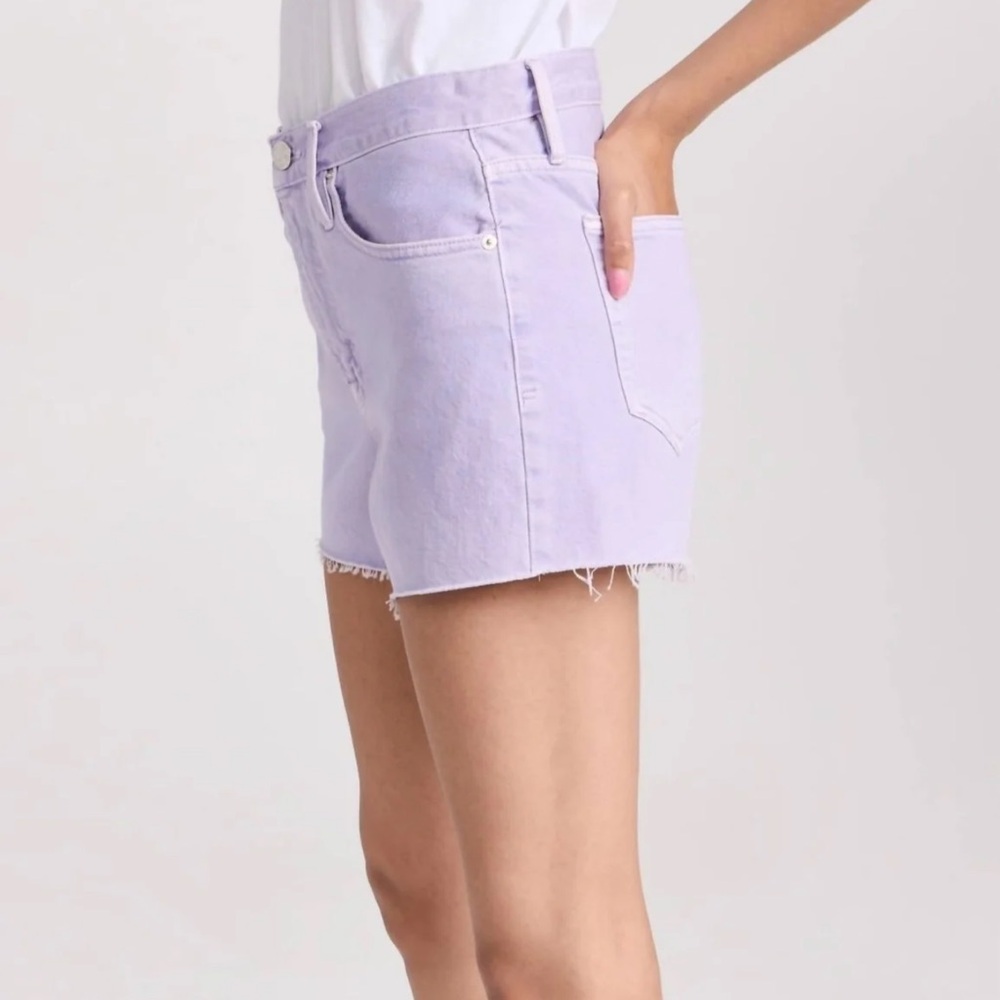 Frame Le Brigette Purple Washed Shorts - Picture 4 of 5